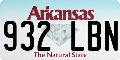 AR license plate 932LBN