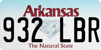 AR license plate 932LBR