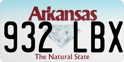AR license plate 932LBX