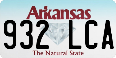 AR license plate 932LCA