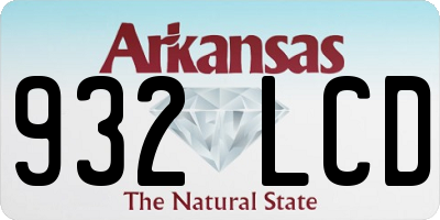 AR license plate 932LCD