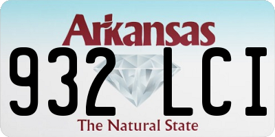 AR license plate 932LCI