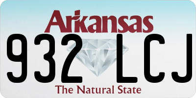 AR license plate 932LCJ