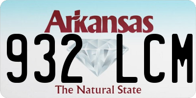 AR license plate 932LCM