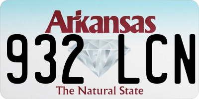 AR license plate 932LCN