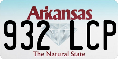 AR license plate 932LCP