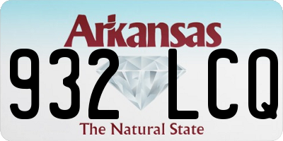 AR license plate 932LCQ