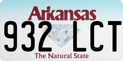 AR license plate 932LCT
