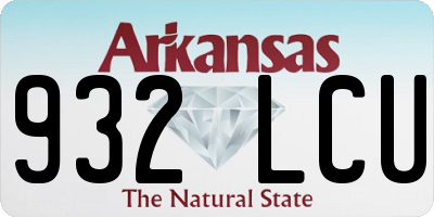 AR license plate 932LCU