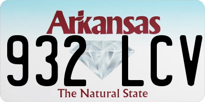 AR license plate 932LCV