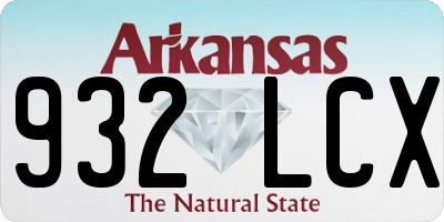 AR license plate 932LCX