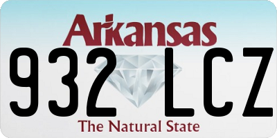 AR license plate 932LCZ