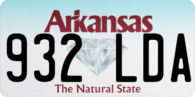 AR license plate 932LDA