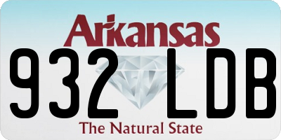 AR license plate 932LDB