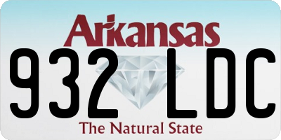 AR license plate 932LDC