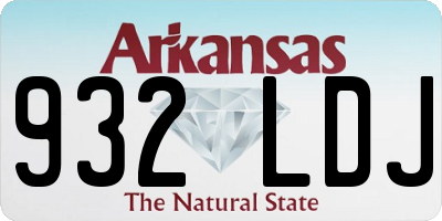 AR license plate 932LDJ