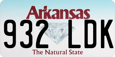 AR license plate 932LDK