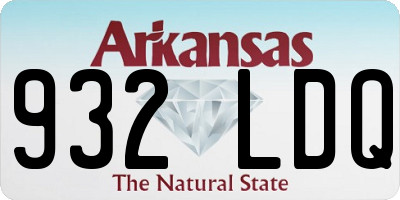 AR license plate 932LDQ