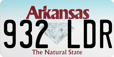 AR license plate 932LDR