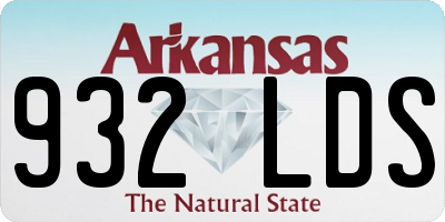 AR license plate 932LDS