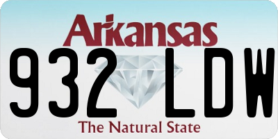 AR license plate 932LDW