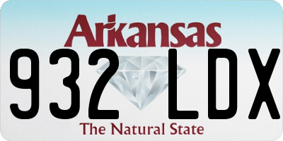AR license plate 932LDX