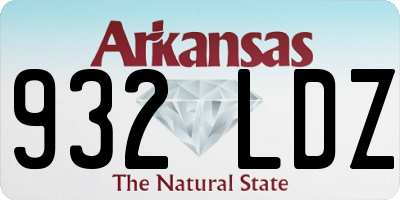 AR license plate 932LDZ