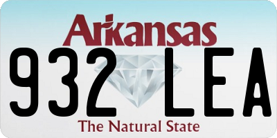 AR license plate 932LEA