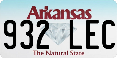 AR license plate 932LEC