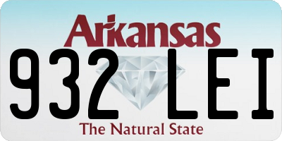 AR license plate 932LEI