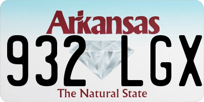 AR license plate 932LGX