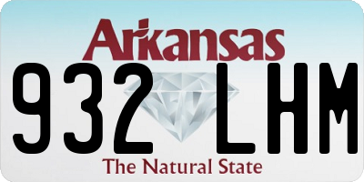 AR license plate 932LHM