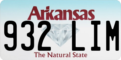 AR license plate 932LIM
