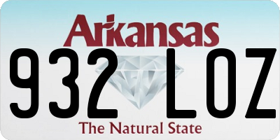 AR license plate 932LOZ
