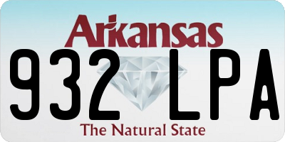 AR license plate 932LPA
