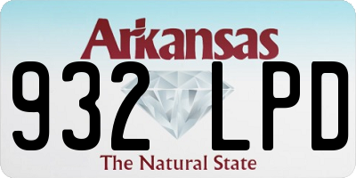 AR license plate 932LPD