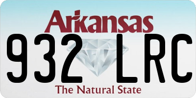 AR license plate 932LRC