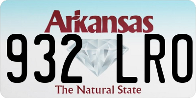 AR license plate 932LRO