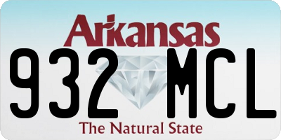 AR license plate 932MCL