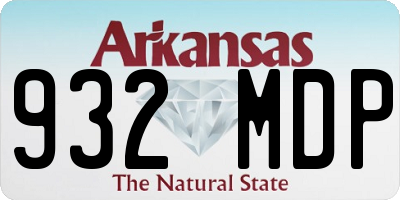 AR license plate 932MDP