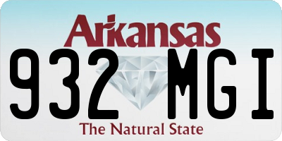 AR license plate 932MGI