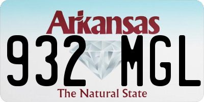 AR license plate 932MGL