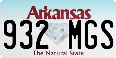 AR license plate 932MGS