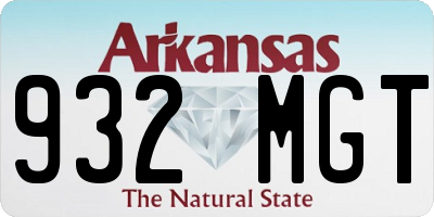 AR license plate 932MGT
