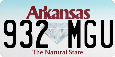 AR license plate 932MGU