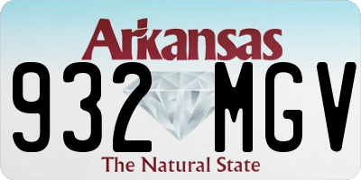 AR license plate 932MGV