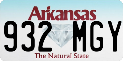 AR license plate 932MGY