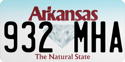 AR license plate 932MHA