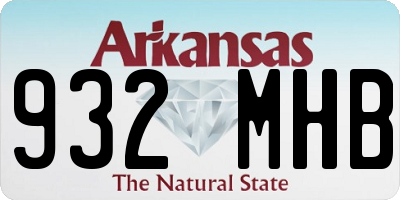 AR license plate 932MHB