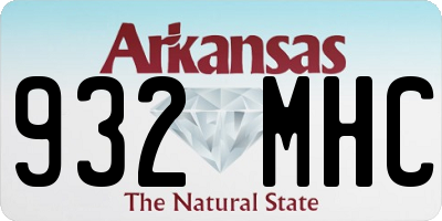 AR license plate 932MHC